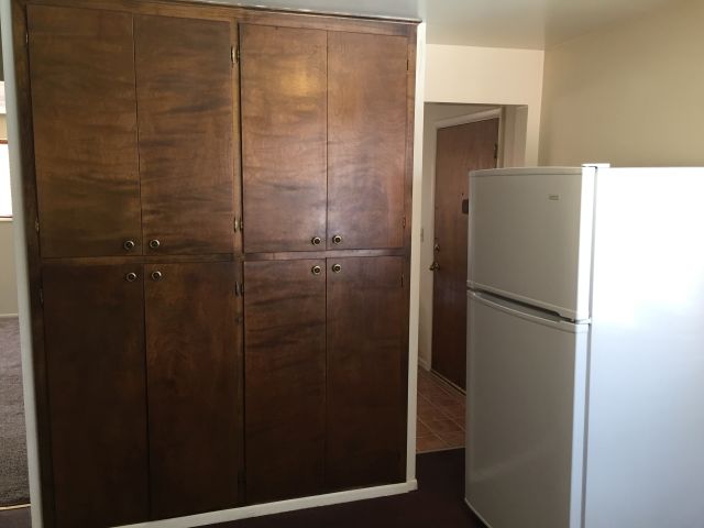 Large pantry cabinets in kitchen