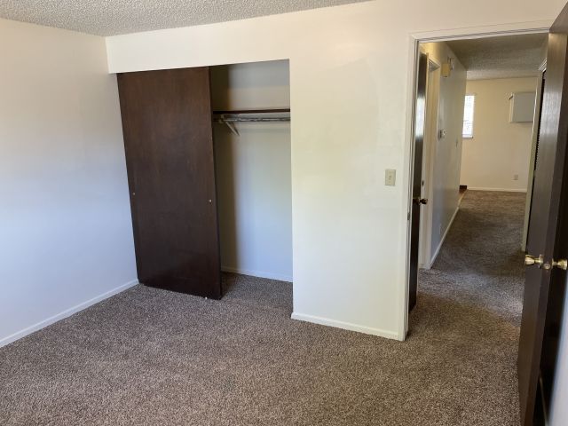 Large closet in small bedroom