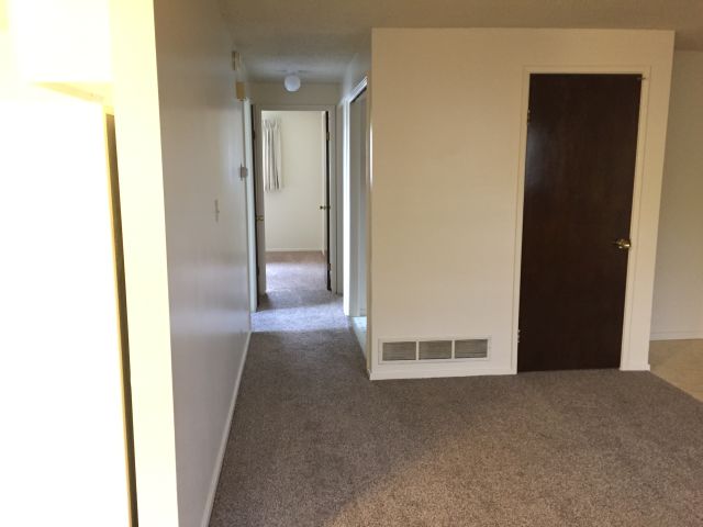 Coat closet and hallway