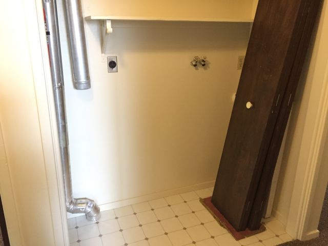 Laundry closet off the hallway