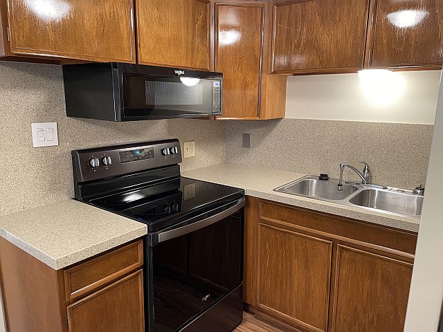 New appliances in remodeled kitchen